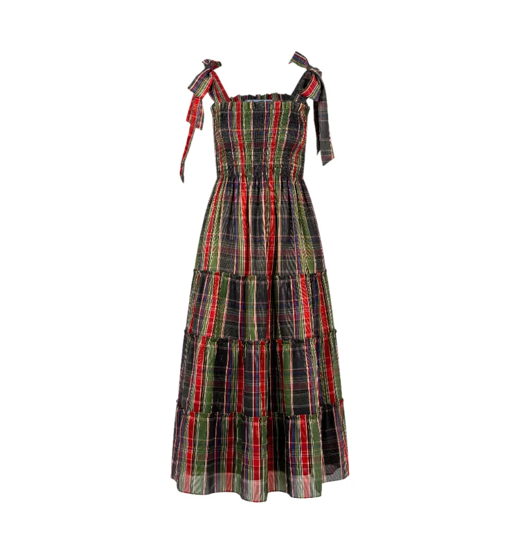 Markdowns The Ribbon Ellie Nap Dress in Tartan Lamé
