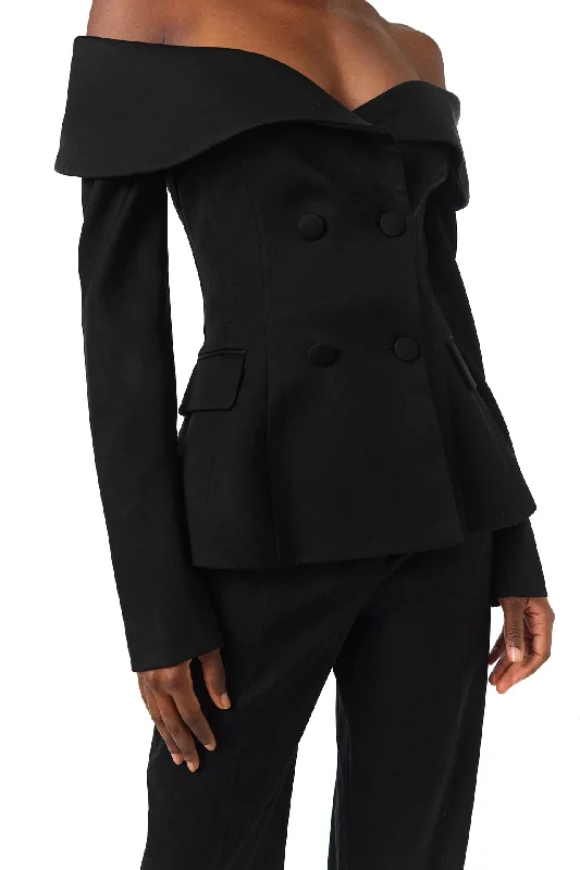 Savings Spectacular Off-The-Shoulder Corseted Blazer