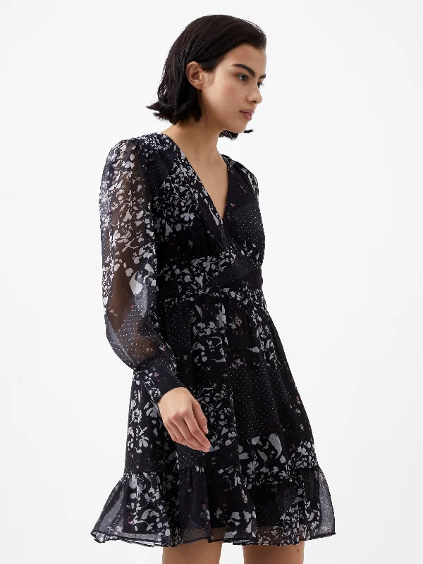 Deal Mania Collage Hallie Crinkle Mini Dress