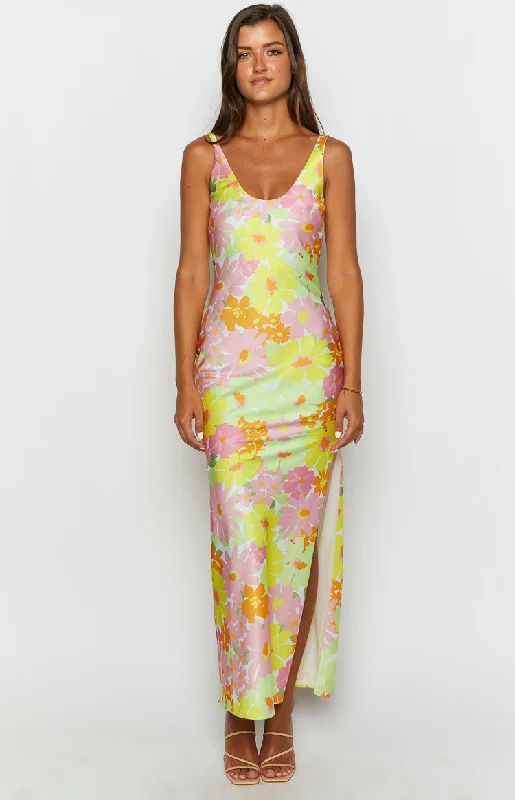 Special Savings Jovie Yellow Floral Maxi Dress