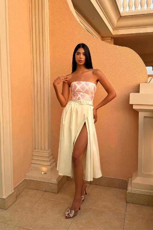 Great Bargains Wrap Belted Midi Dress