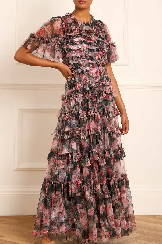 Sneak Peek Sale Midnight Dance Round Neck Gown