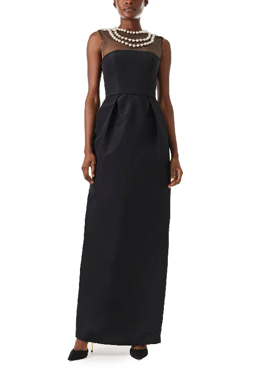 Weekend Special Pearl Neckline Column Gown