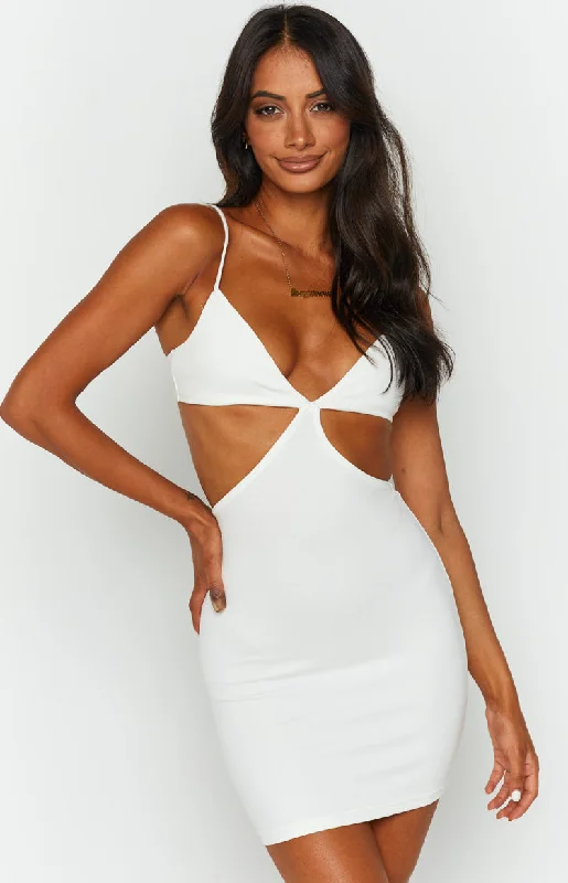 Midnight Sale Danielle White Cut Out Mini Dress