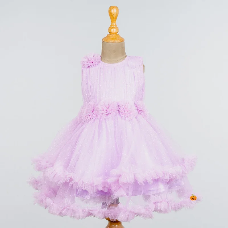 Amazing Deals Purple Frill Frock for Girls