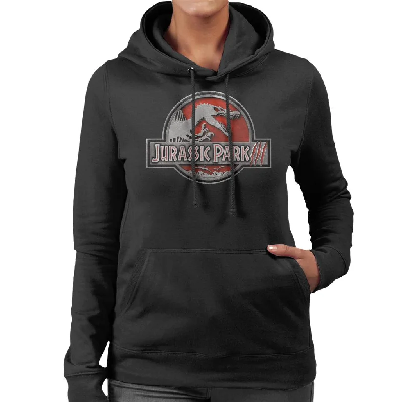 Jurassic Park III Spinosaurus Classic Logo Women's Hooded Sweatshirt