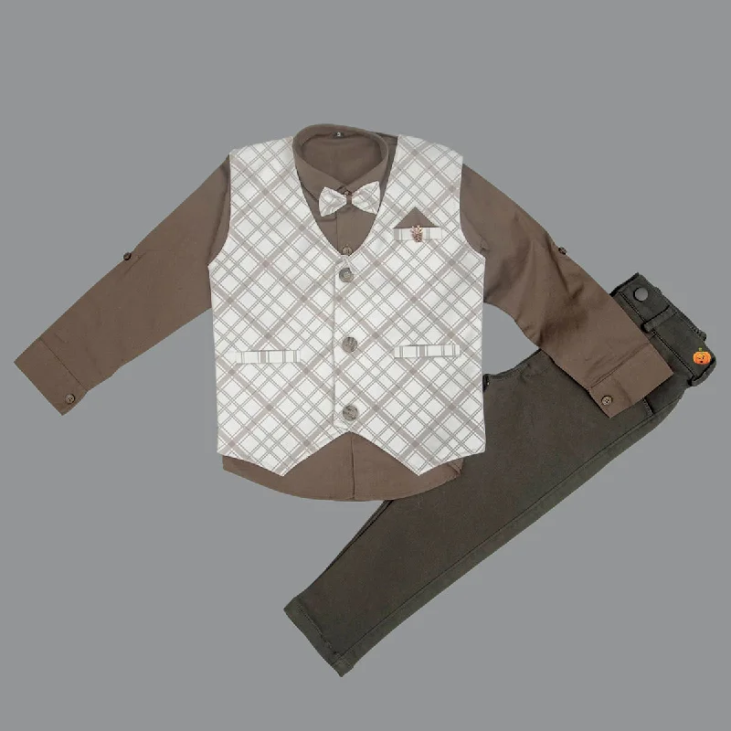 Fantastic Deals Checks Boys Party Wear Dress