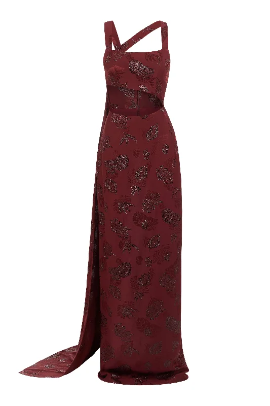 Inventory Reduction Cher Asymmetric Column Gown