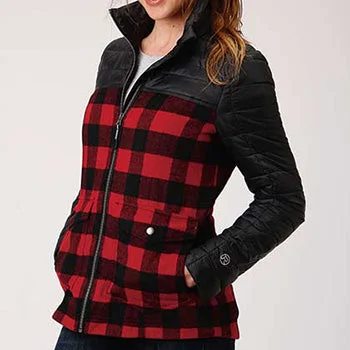 Low Prices Roper Women's Buffalo Plaid Black Jacket