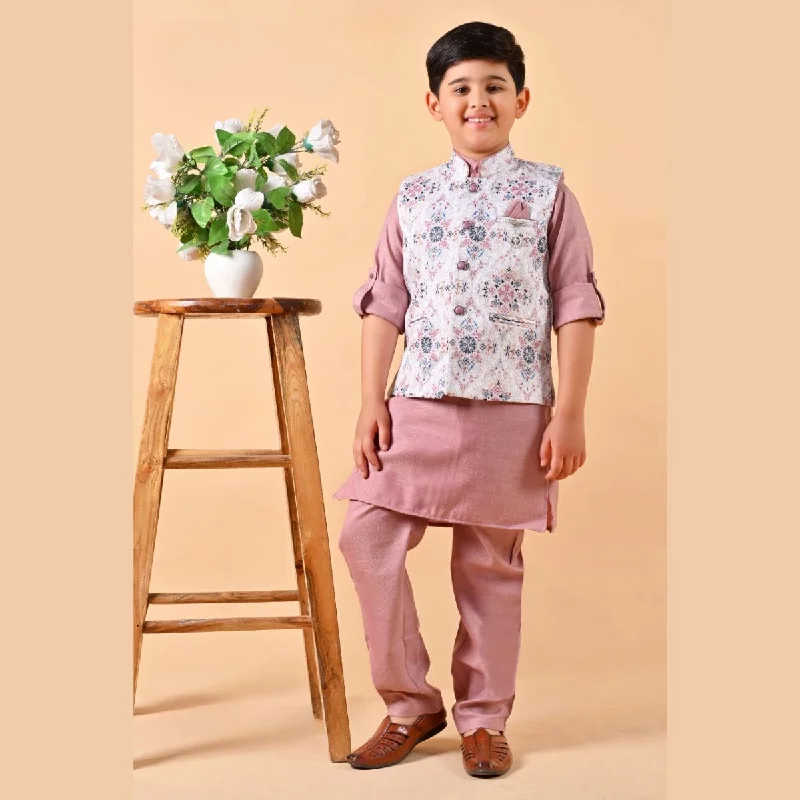 Huge Discounts Onion Boys Kurta Pajama with Nehru Jacket