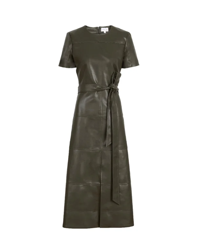 Special Discount Ella Dress in Deep Army