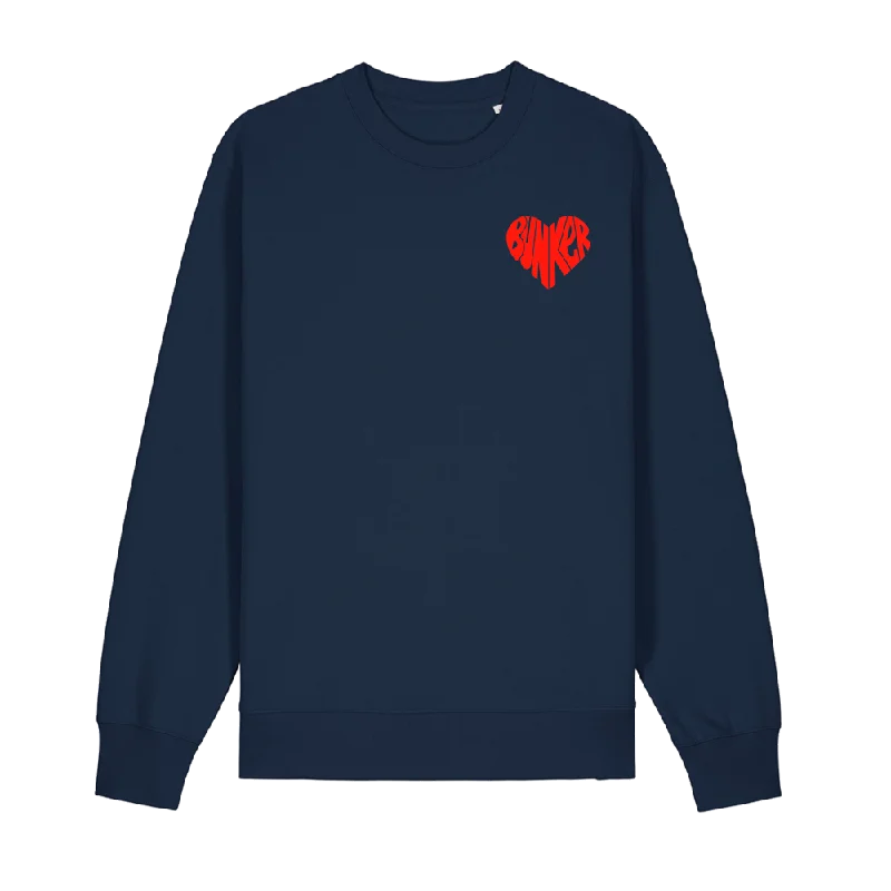 Epic Deals Bunker Woman Heart Sweatshirt Navy