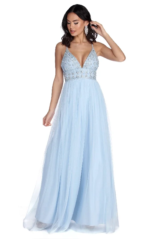 Bridget Formal Beaded Tulle Dress