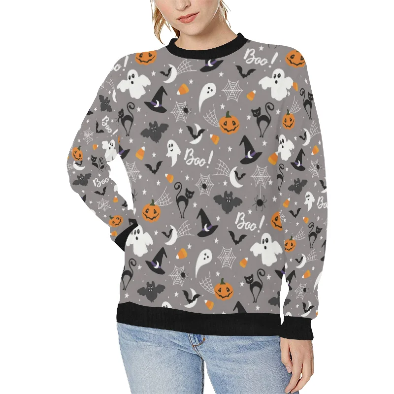 Halloween design pattern Women's Crew Neck Sweatshirt