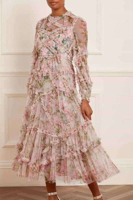 Super Sale English Rose Diamond Ruffle Ballerina Dress