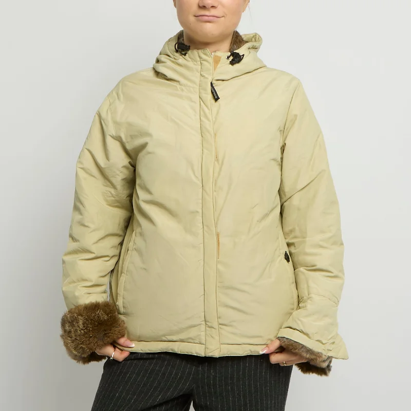 Discount Deals Woolrich Fur Trim Puffer Jacket - UK 14