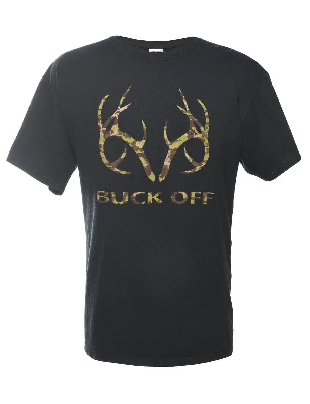 Unbeatable Prices Buck Off Printed T-shirt - L