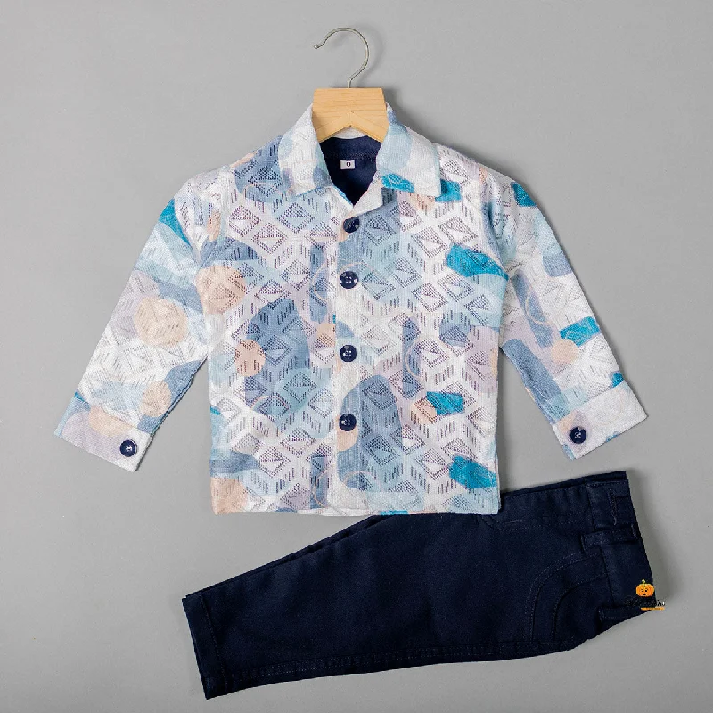 TIME-Limited Offer Green & Blue Party Wear Suit for Boys