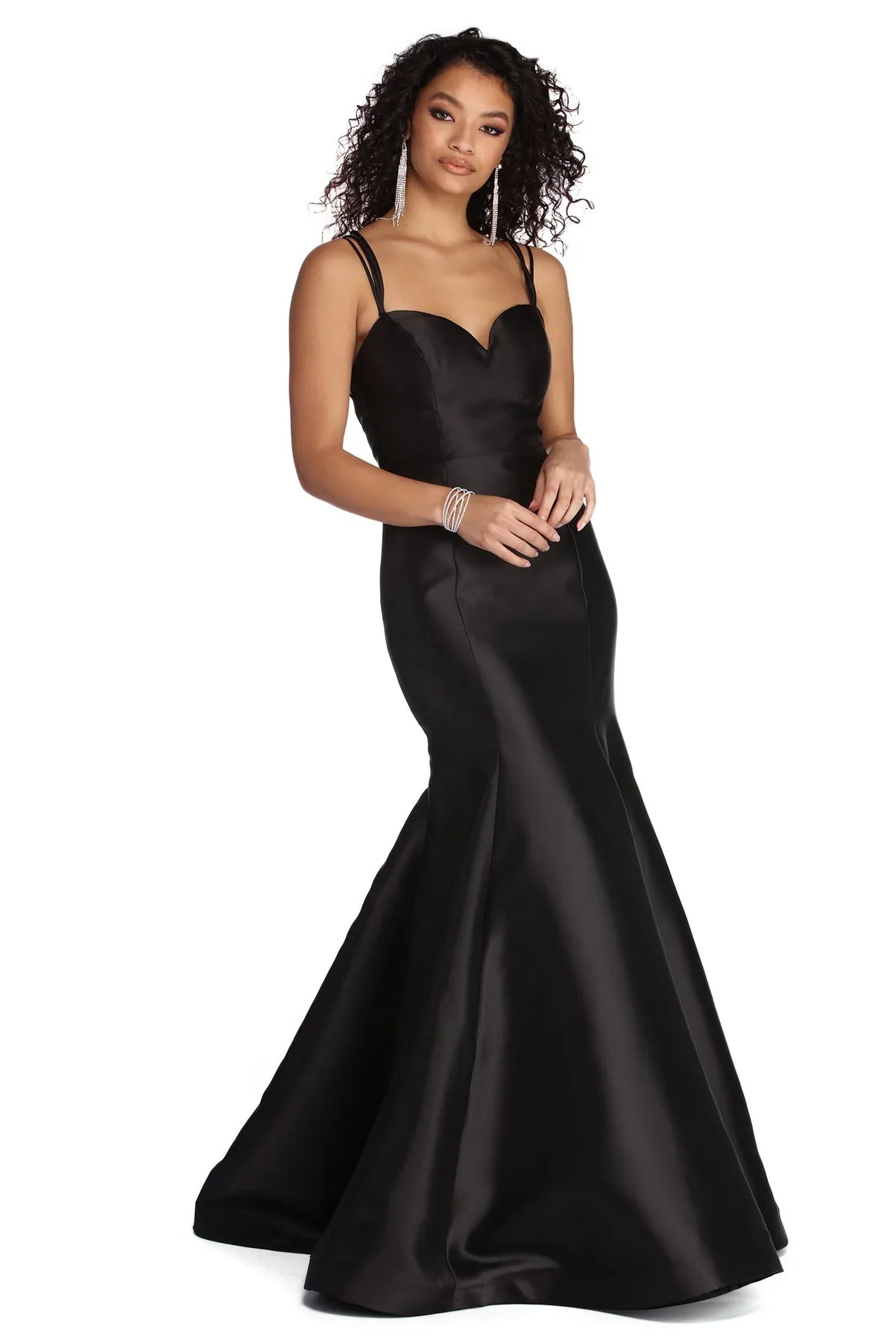 Analia Formal Satin Trumpet Dress