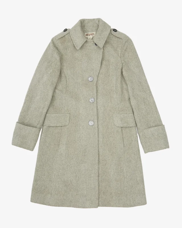 Michael Kors Grey Wool Overcoat - XS / S