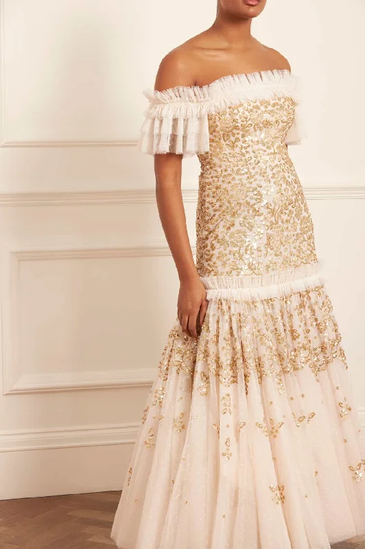 The Best Prices Regal Rose Off-Shoulder Gown