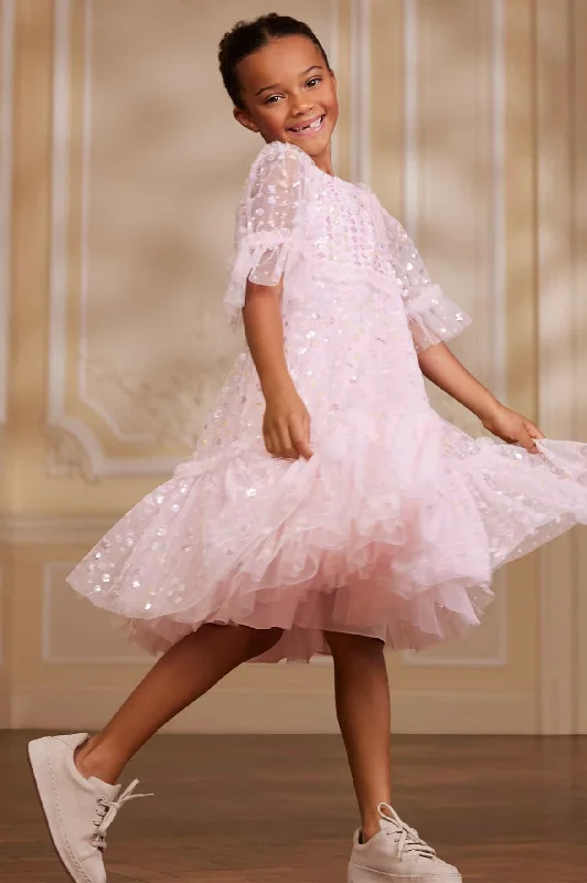 Don't Miss Raindrop Sequin Kids Dress