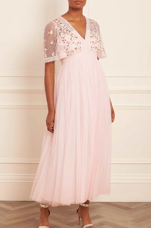Value Deals Garland Ribbon Bodice Ankle Gown