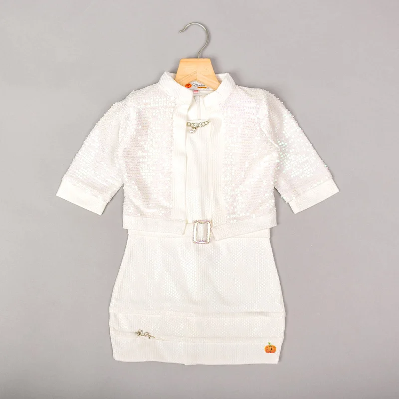 Stock Clearance Sequin Girls Midi with Jacket