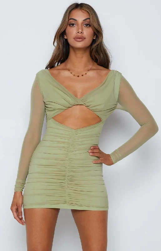 Weekend Deal Raven Mesh Dress Green