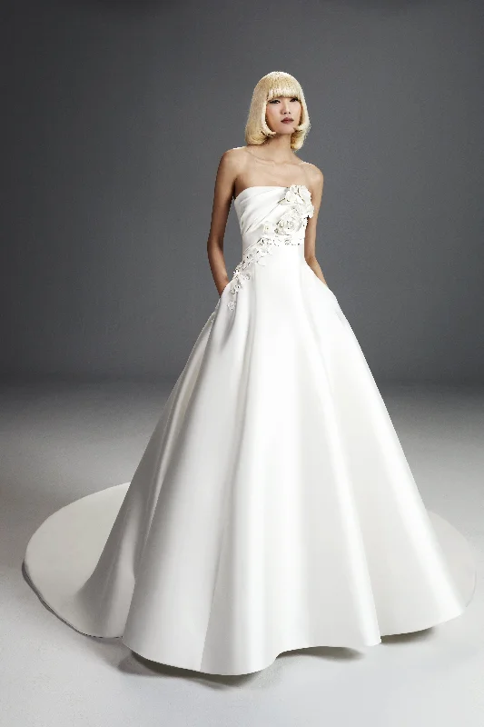 Price Slash VRM368 - FLOWER BOUQUET GOWN