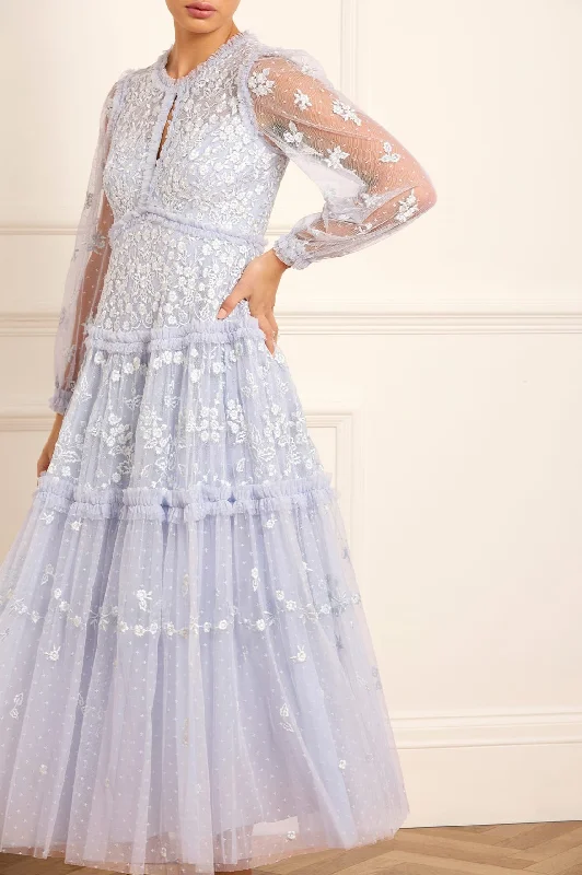 Clearance Sale Autumn Lace Long Sleeve Ankle Gown