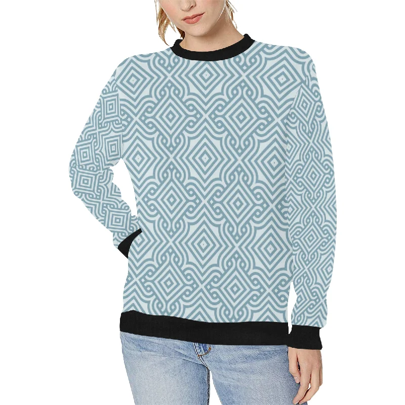 Act Fast arabic pattern Women's Crew Neck Sweatshirt