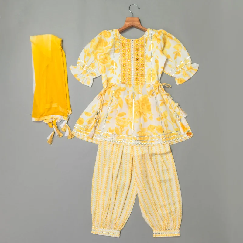 Best Deals Flutter Sleeves Girls Palazzo Set