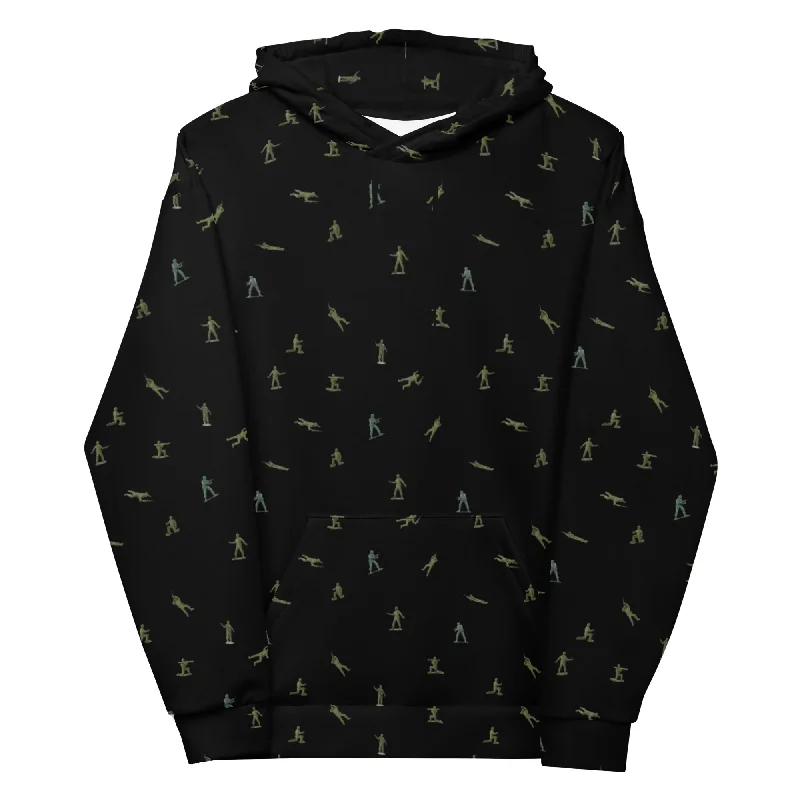 Unbeatable Prices Little Green Army Men Pattern Brushed Fleece Hoodie