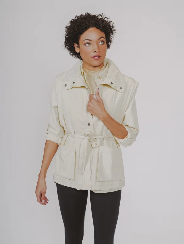 Early Bird Discount Utility Vest in Ivory