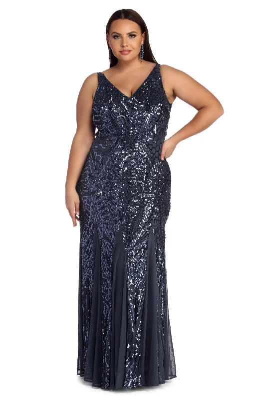 Plus Shana Formal Sequin Dress