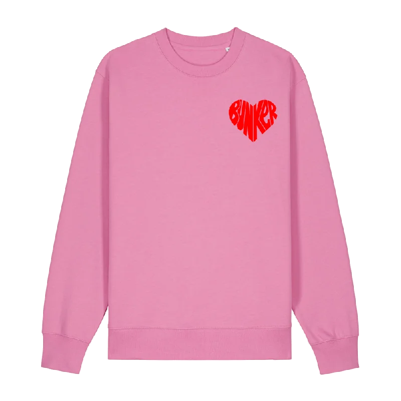 Can't Miss Bunker Woman Heart Sweatshirt Pink