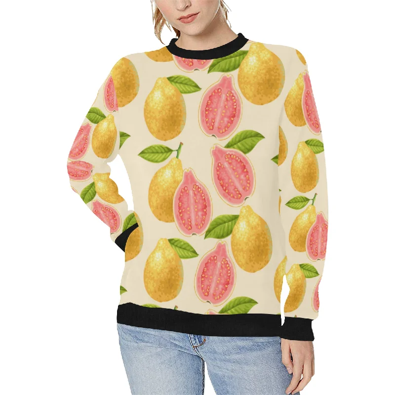 Savings Spectacular Beautiful guava pattern Women's Crew Neck Sweatshirt