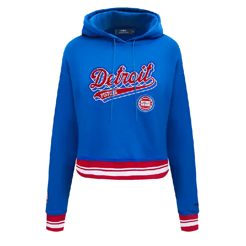 Deal Frenzy SUDADERA CON GORRO NBA DETROIT PISTONS SCRIPT TAIL PARA MUJER