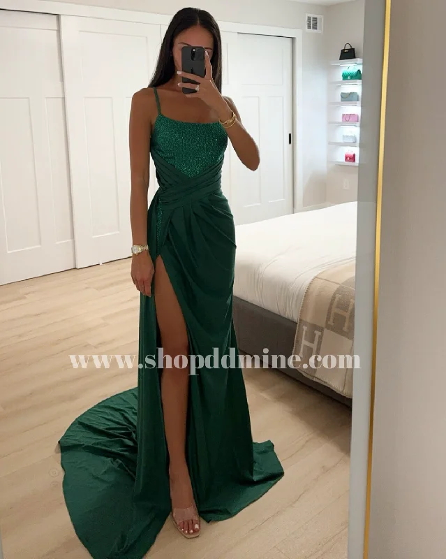 One-DAY Sale EMERALD HOT STONE DRAPED GOWN