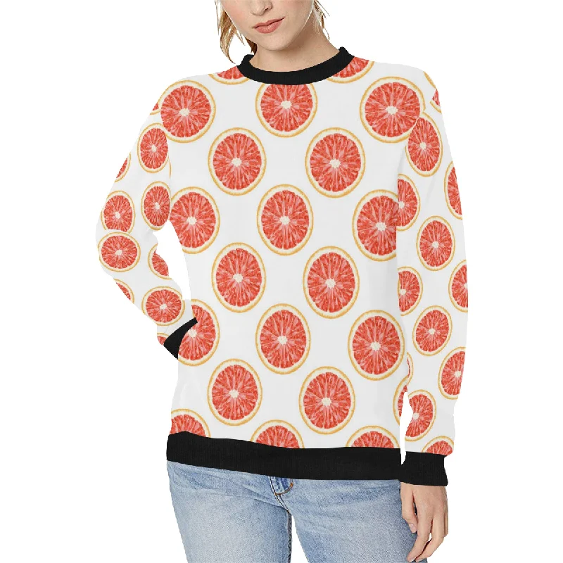 Grapefruit pattern Women's Crew Neck Sweatshirt