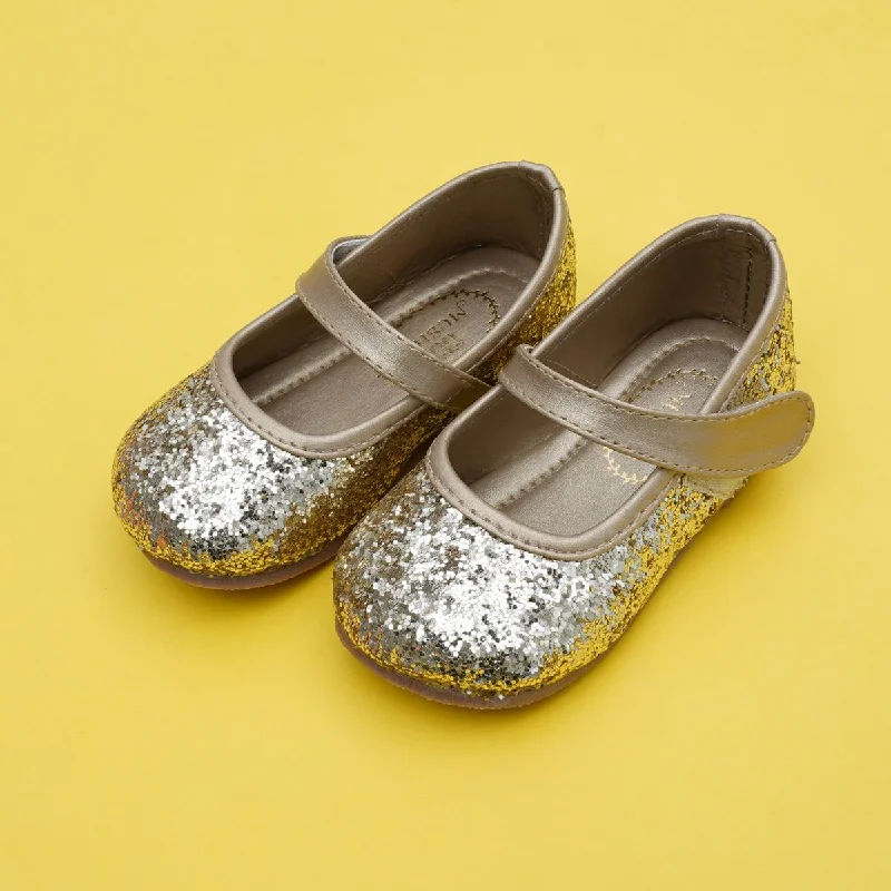 Price Blitz Golden & Silver Sequin Girls Bellies