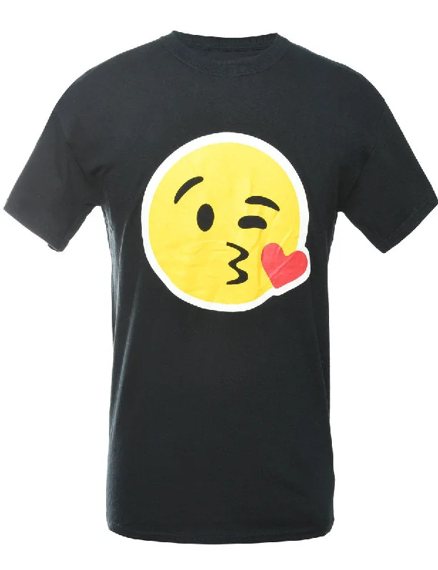 Special Price Black Printed T-shirt - M