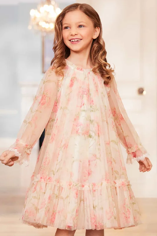 Special Savings Summer Posy Long Sleeve Kids Dress