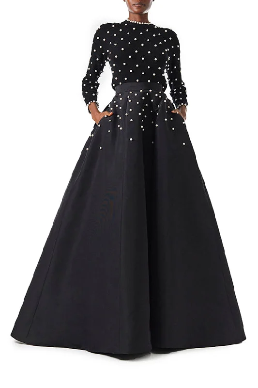 Discount Mania Pearl Embroidered Ball Skirt