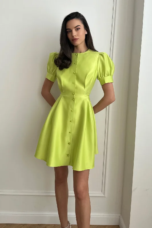 Bonus Savings Button Front Mini Dress