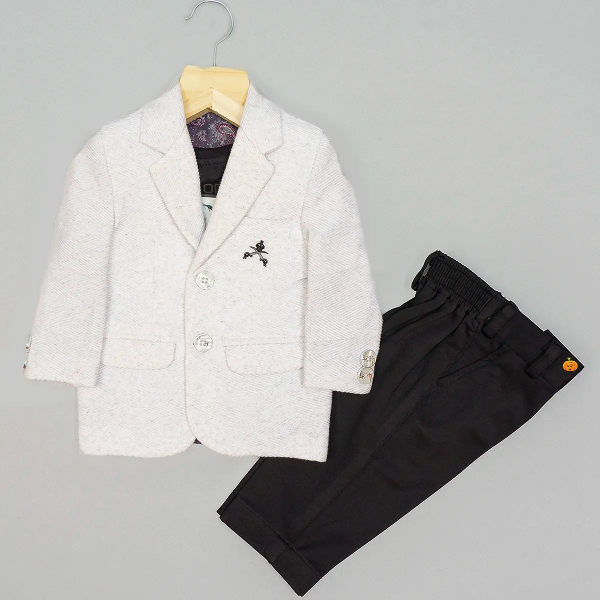 Weekend Special White Boys Suit with T-shirt