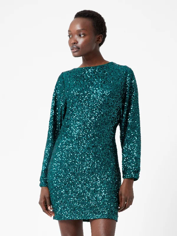 Year-End Sale Elena Sequin Bow Back Mini Dress