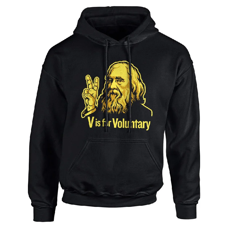 V Is For Voluntary Lysander Spooner Hoodie Sweatshirt