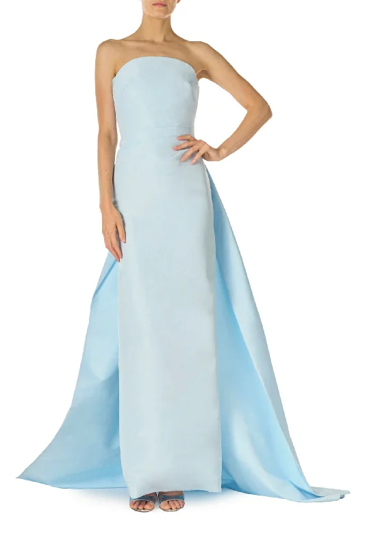 Bargain Bin Faille Column Gown with Train